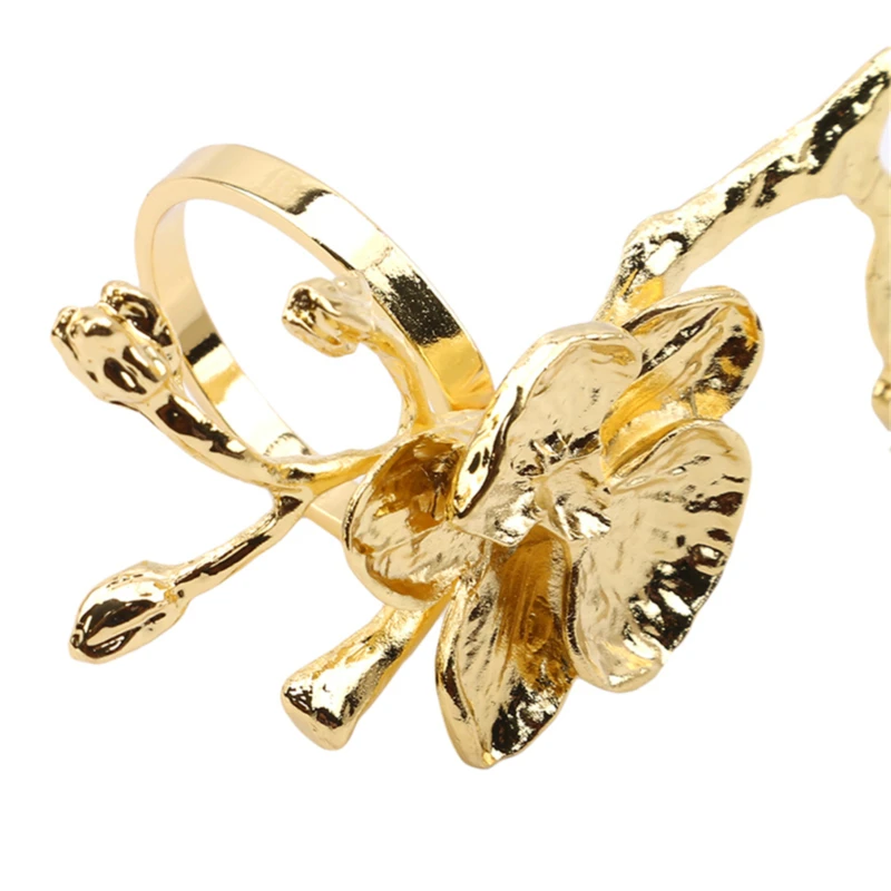 Металлическое кольцо креативное с изображением сливы |