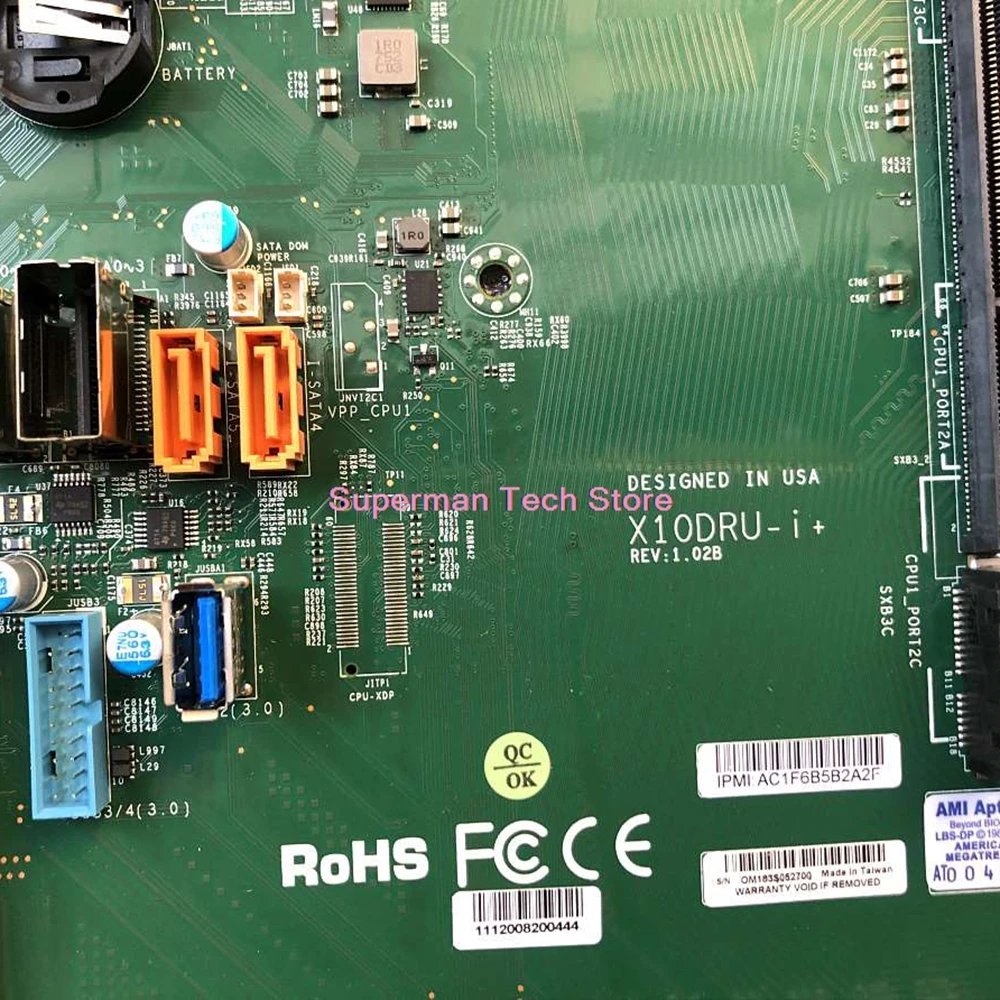 Для материнской платы Supermicro server E5-2600 v4/v3 Family LGA2011 DDR4 X10DRU-i +