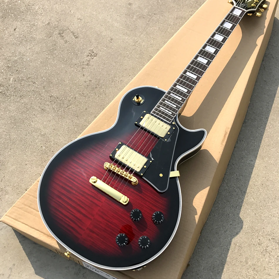 

Custom Shop, Made in China, LP Custom High Quality Electric Guitar,Rosewood Fingerboard,Gold Hardware, free delivery