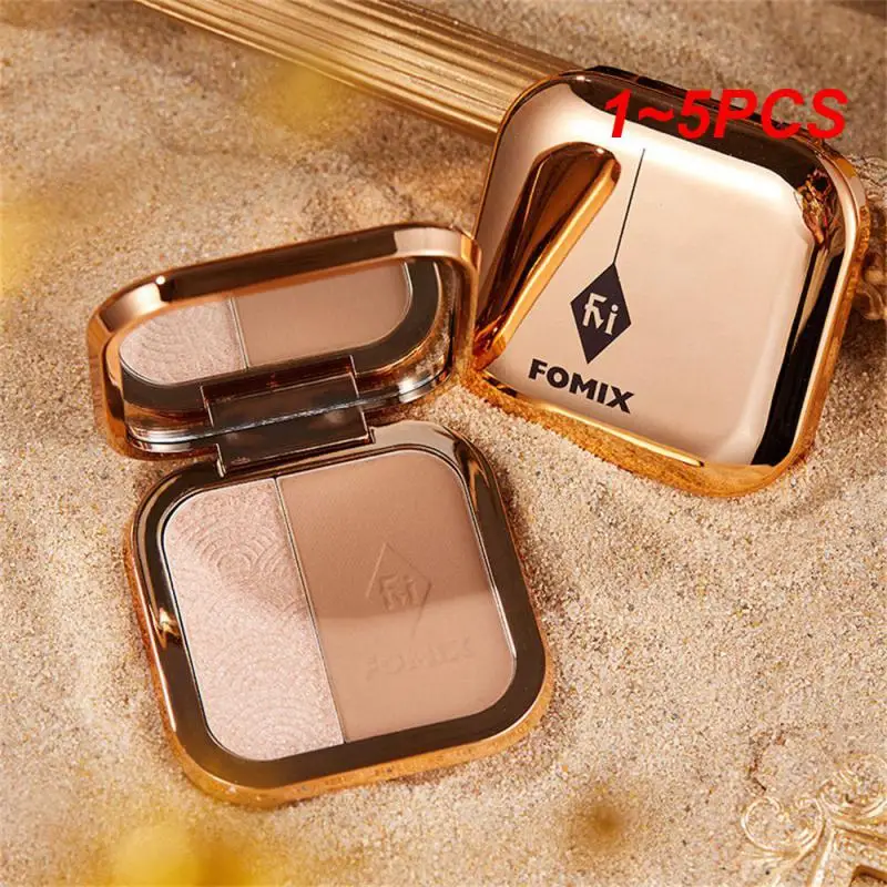 

1~5PCS Two-color Highlighter Contour Palette Illuminator Makeup Bronzer Lasting Matte Contour Powder Blush Highgloss Palette
