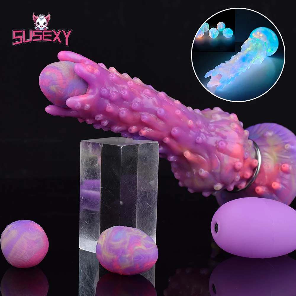 SUSEXY большой собачий узел Ovipositor Fantasy светящийся фаллоимитатор анальный