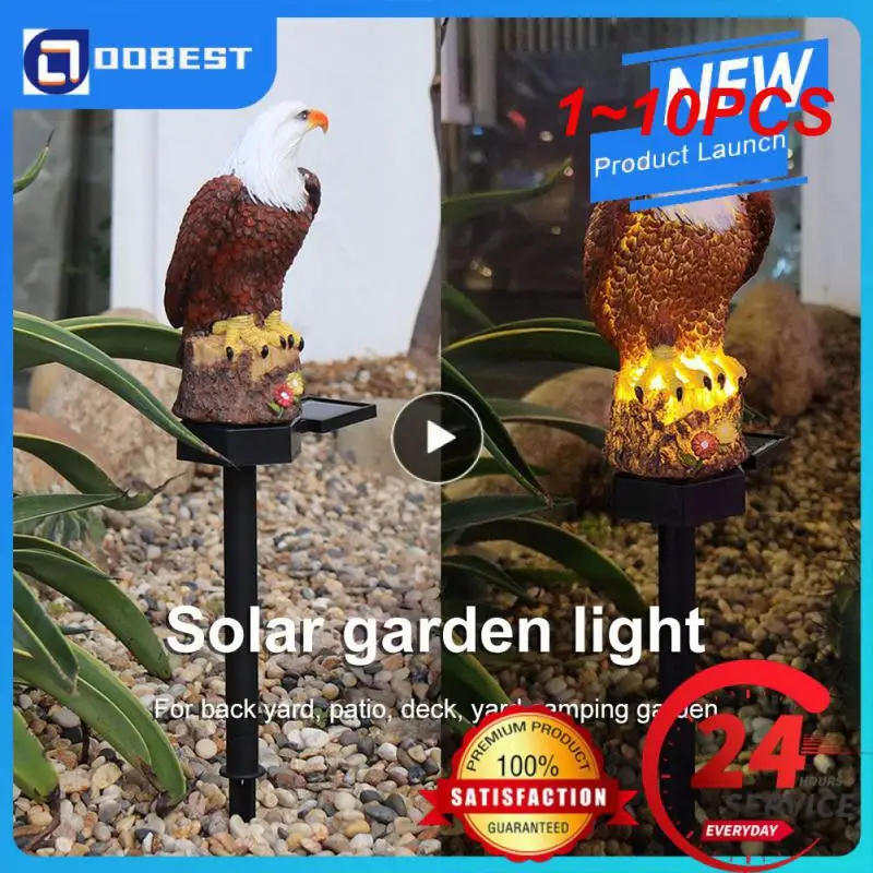 

1~10PCS Resin Ground Light Solar Power LED Eagle Shaped Garden Inserted Ground Plug Lamps Lanscape Lawn Lamps Decoration