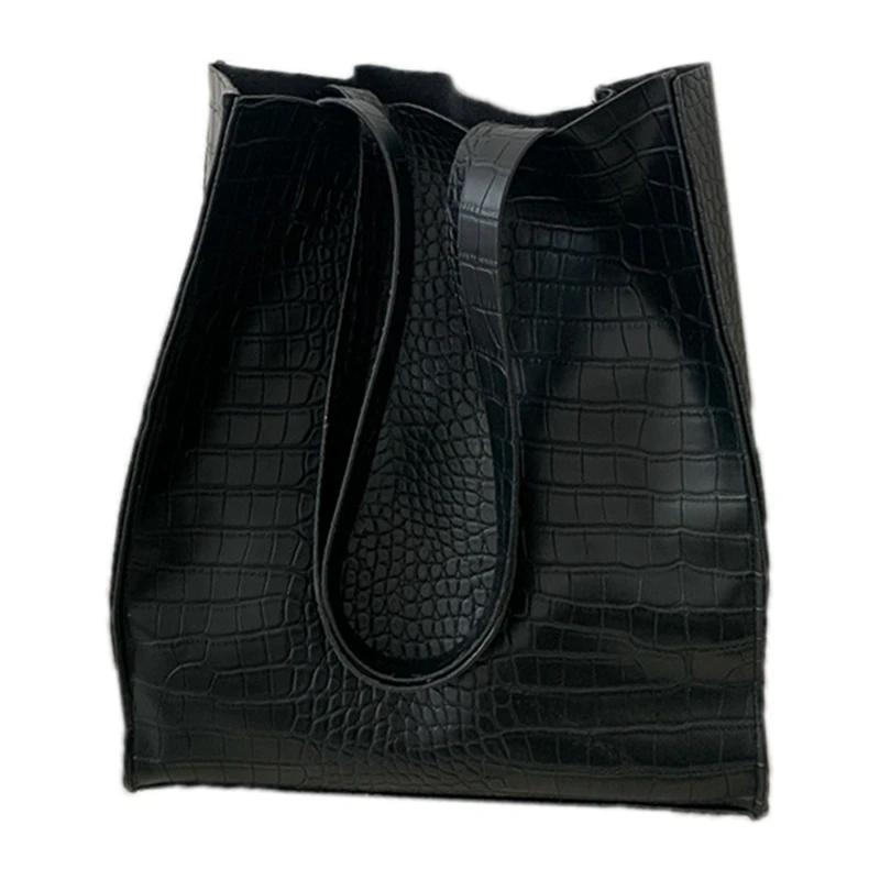 

Сумка-тоут женская из кожи аллигатора, Модный повседневный саквояж на плечо, вместительная сумочка-тоут