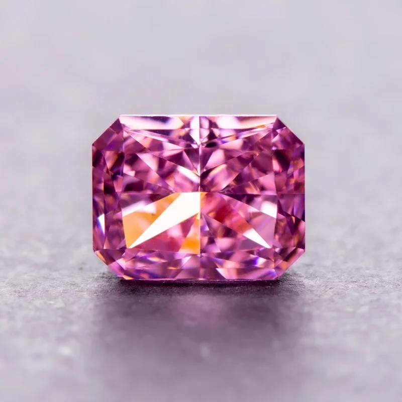 Кубический цирконий сияющей формы розовый цвет класс 5А 4k подвесной камень с