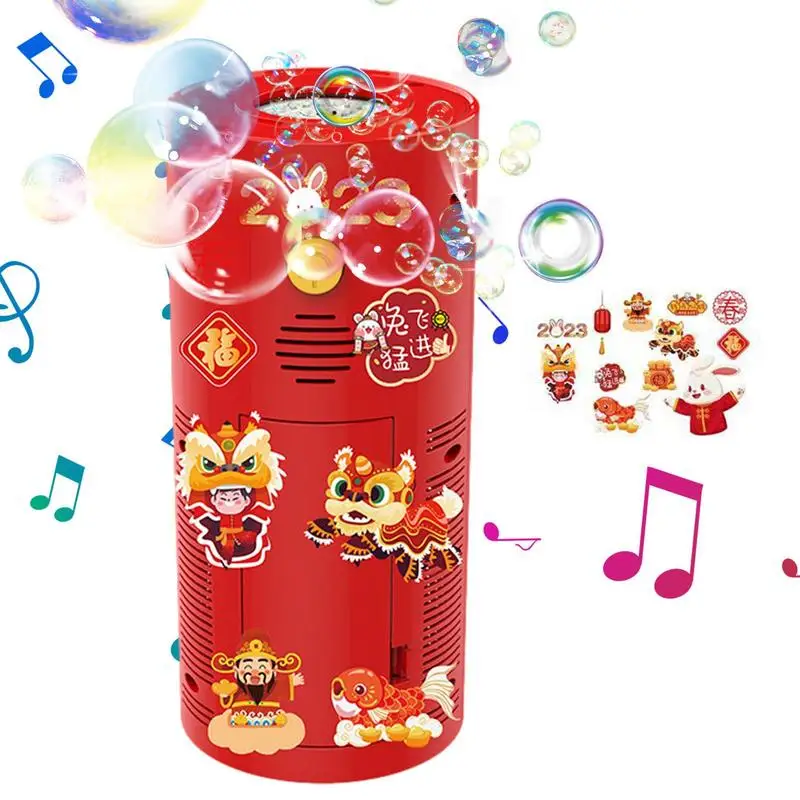 

New Year Bubble Machine 12 Hole Wedding Bubbles For Kids Lights Musical Bubble Firework Blaster Automatic Bubble Blower