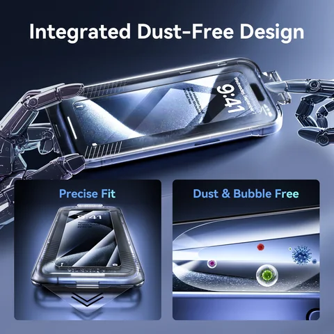 Закаленное стекло Vention HD для iPhone 17 Pro Max, защитные пленки для экрана воздуха с пленкой для инструментов автоматической установки без пыли