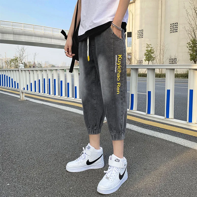 2022 Trend casual men's cropped pants For summer wear jean men's jeans