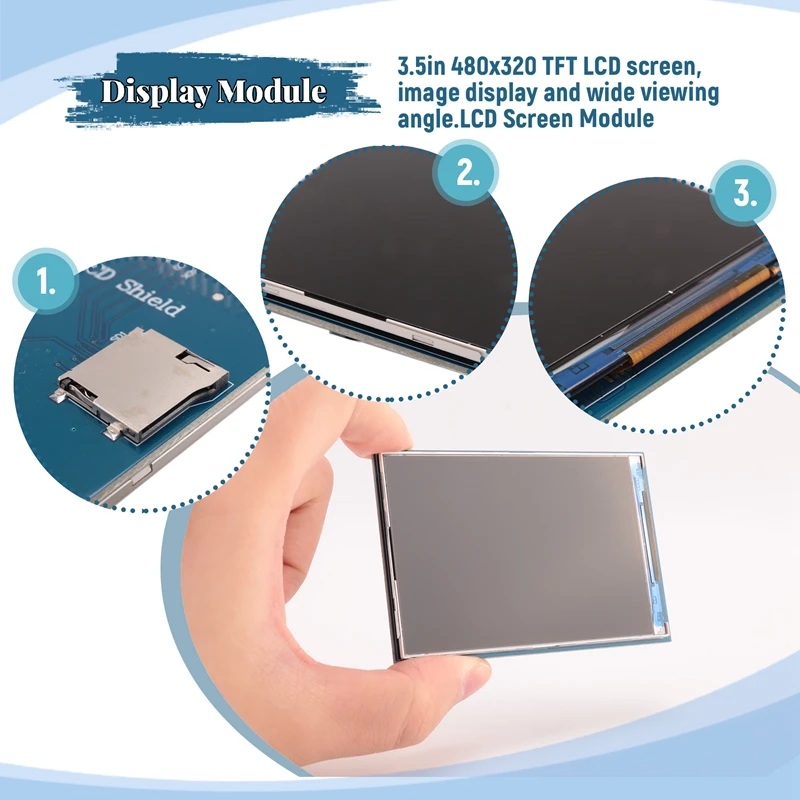 Модуль дисплея-2 5-дюймовый TFT ЖК-экран 480X320 для платы Arduino UNO и MEGA 3 5 (Цвет: 1XLCD экран)