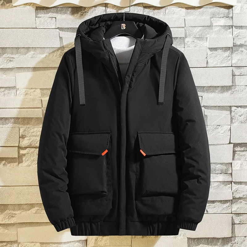 Meilly Gecko 2022 Trend Korean Version Autumn and Winter Male Thicken Down Fleece Short Padded Jacket Cotton Clothes