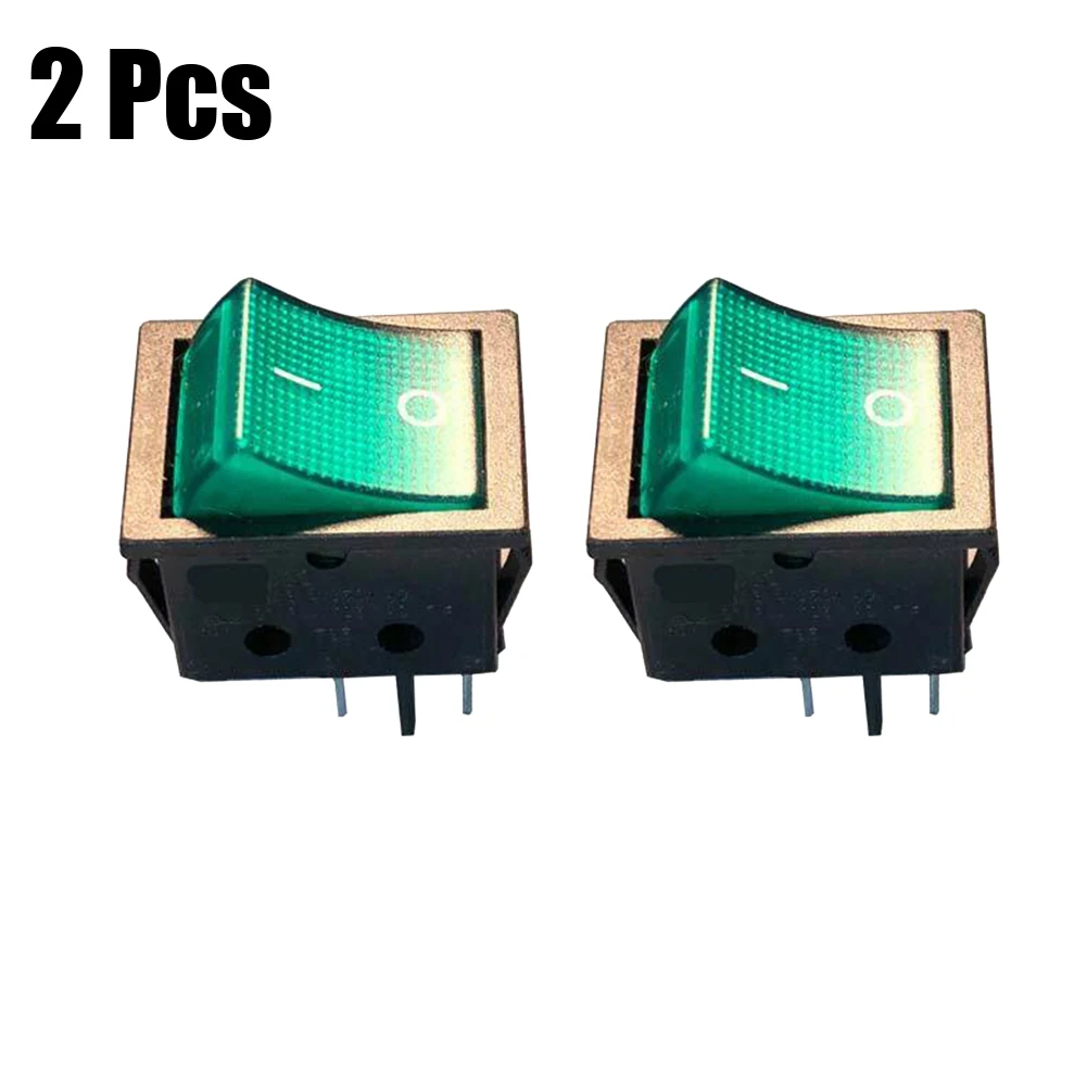 

4P Green Rocker Switch KCD4-201N Four Feet 2 Gears With Lights 16A 250V 31x25mm Accessories High Quality Boat Light Switch