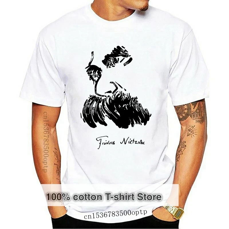 

Фредерик ницче Мужская футболка уличная одежда забавная черная одежда хип-топ мужская футболка Топы футболки