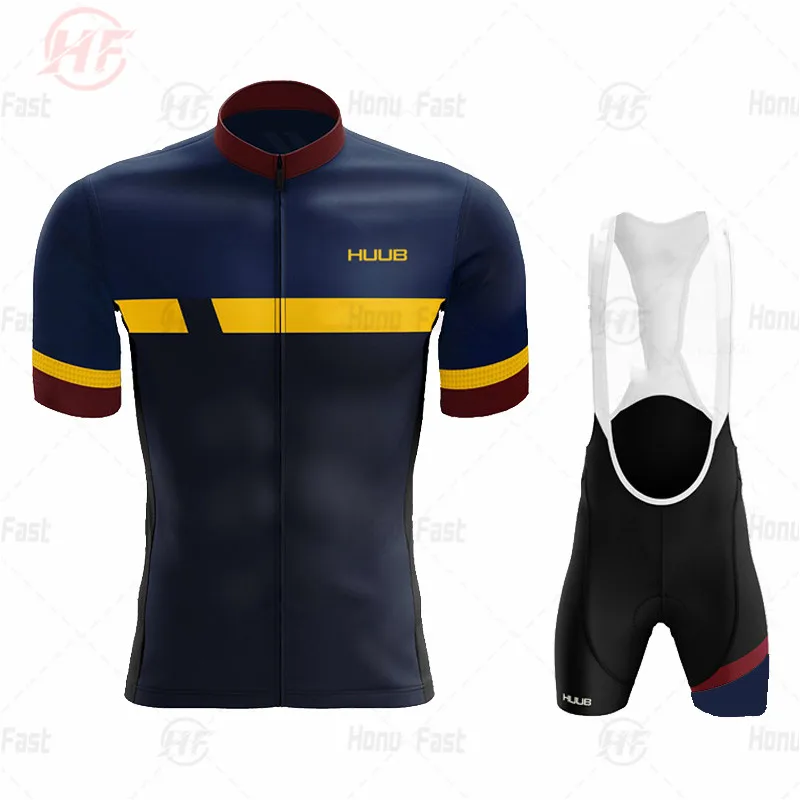 

HUUB Cycling Team Bike Jersey Set 2022 New Men's Summer Short Sleeves Cycling Clothing MTB Riding Racing Breathable Bike Uniform