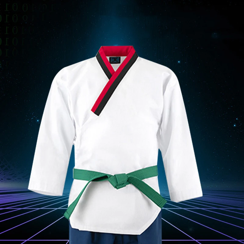 Боевые искусства Dobok Tae Kwon Do униформа для тхэквондо с V-образным вырезом