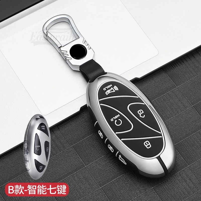 

Автомобильный чехол из цинкового сплава для Hyundai greatgn7 2023 Kona SX2 Ev Ioniq6 Grand Prix 5/7 Bottons Key Cover Holder Accessories