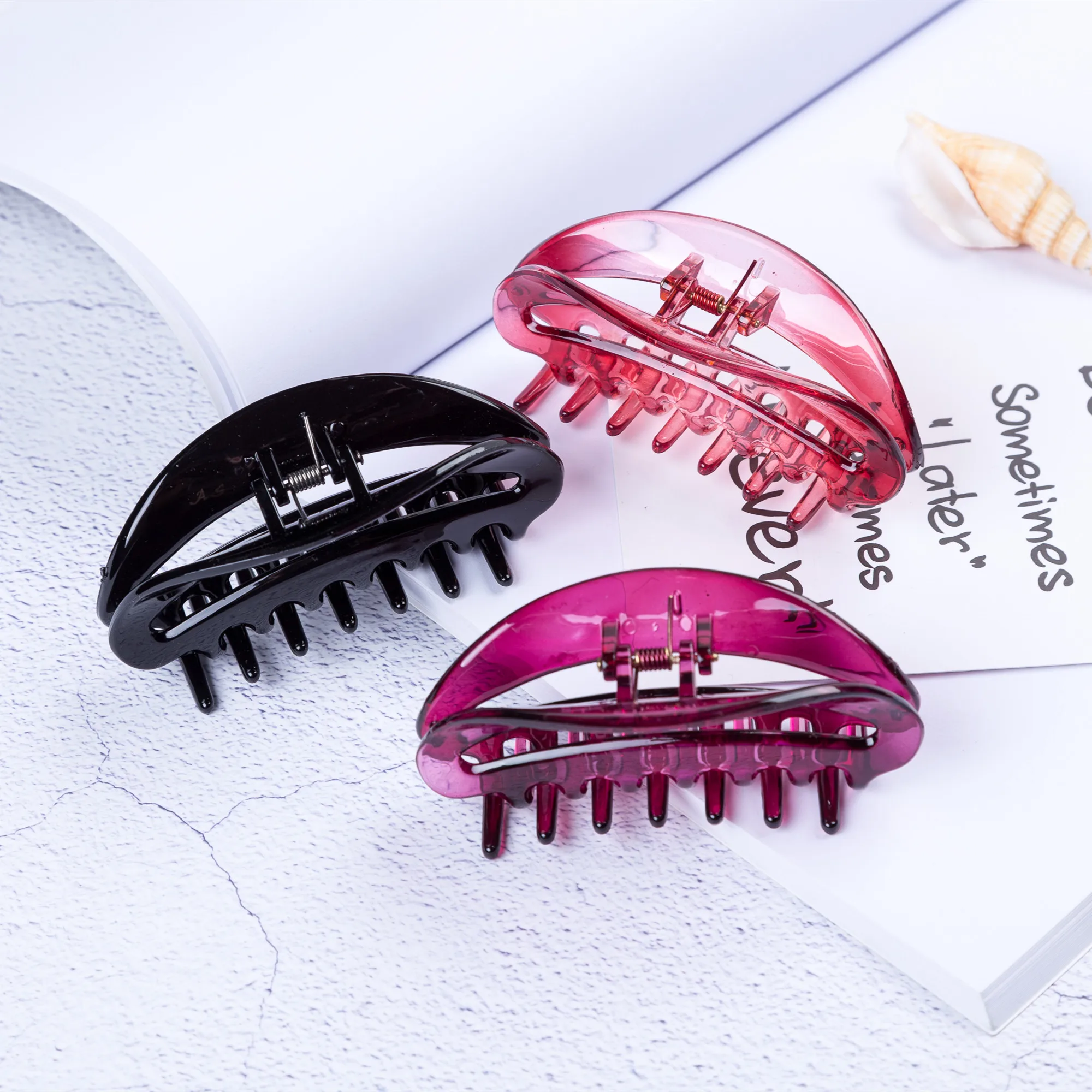 Заколка для волос с кристаллами 10 см