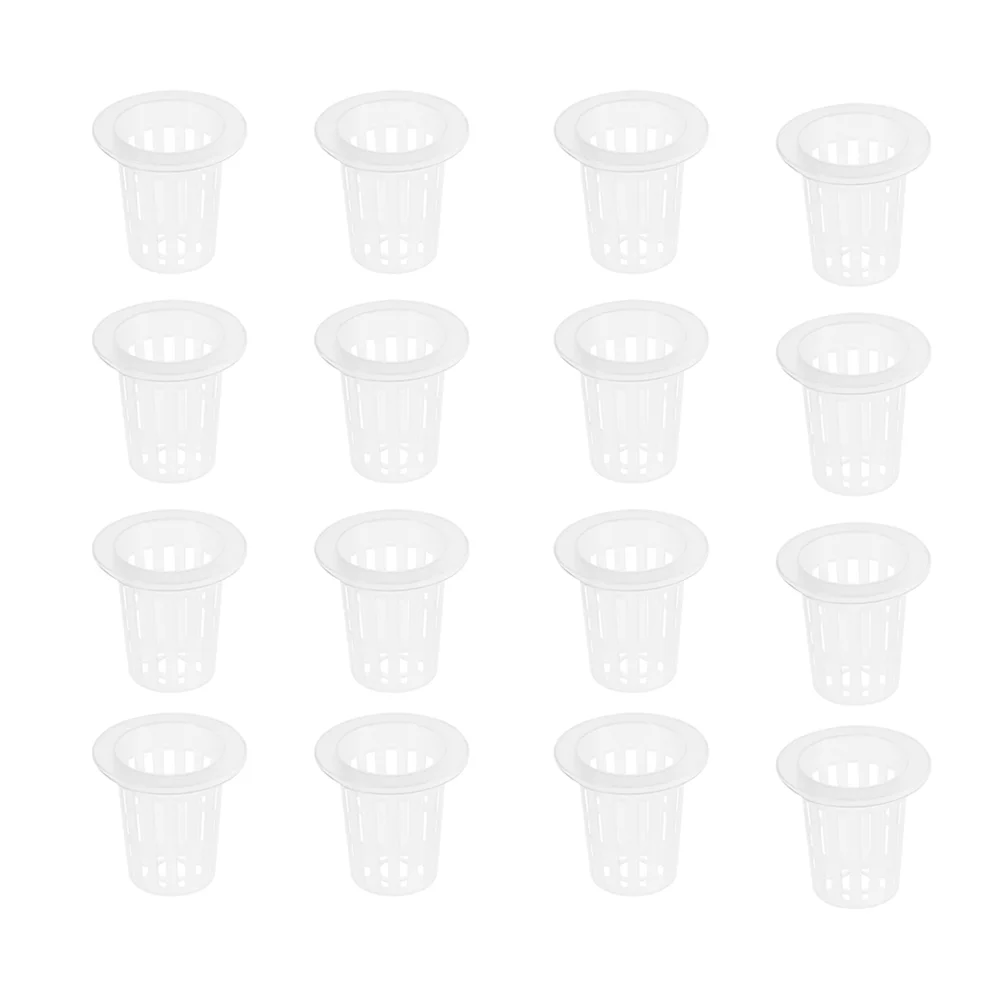 100 Pcs Planter Pots Plastic Orchid Flower Slotted Clear Containers Net Hydroponics Supplies Cups 2 Inch Garden Growing Basket