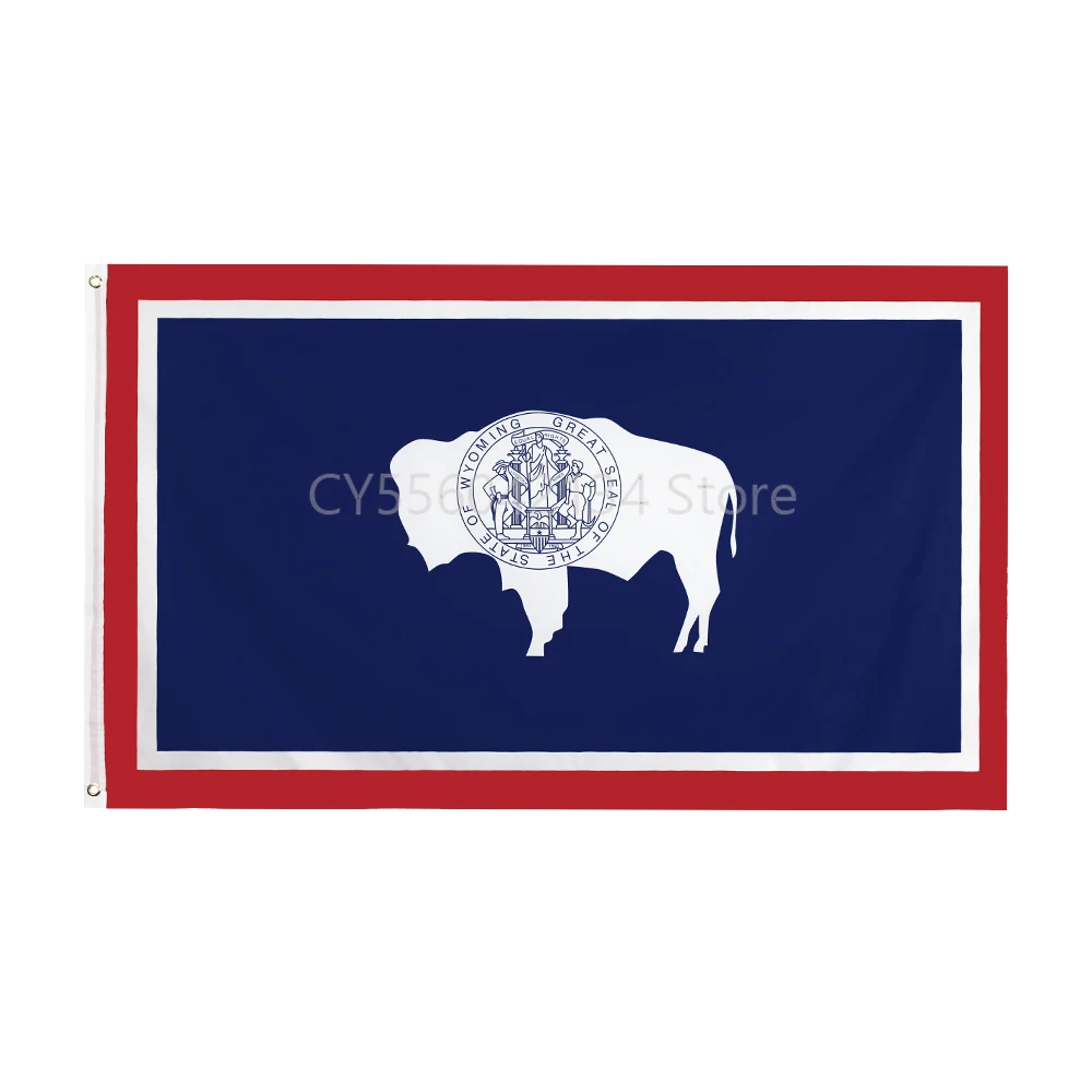 

State of Wyoming Flag Of USA banner flag Home Decoration Outdoor Decor Polyester Banners and Flags 90x150cm 120x180cm