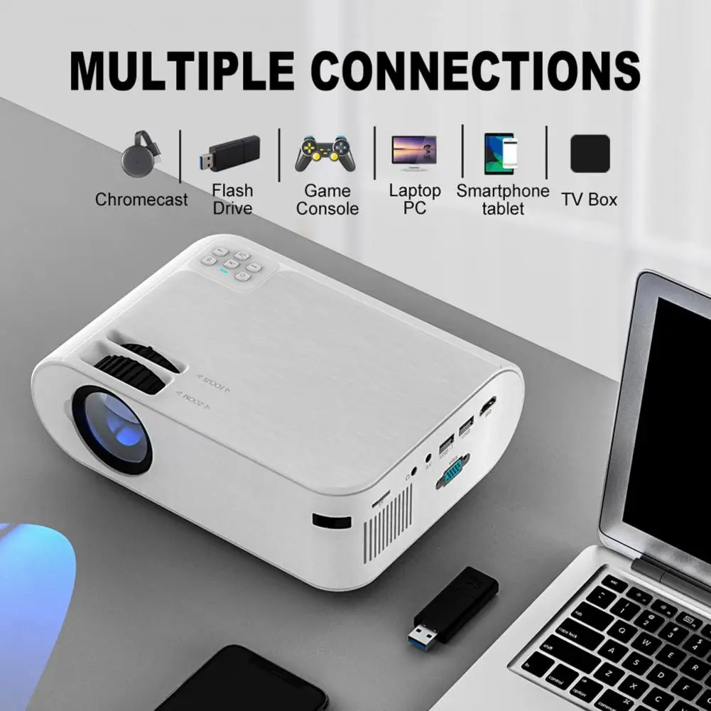 

Small P62 Mini Projector Android 4500 Lumens, 800 x 480P Supported Miracast Home Theater LED USB Video Beamer For Mobile Phone