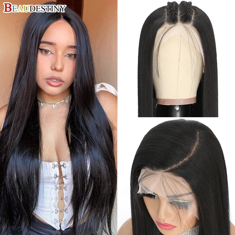 

Halloween 13x4 Frontal Lace Wigs For Women Straight Wig 180% Synthetic Lace Front Wigs Lace Front Wig Pre Plucked Free Shipping