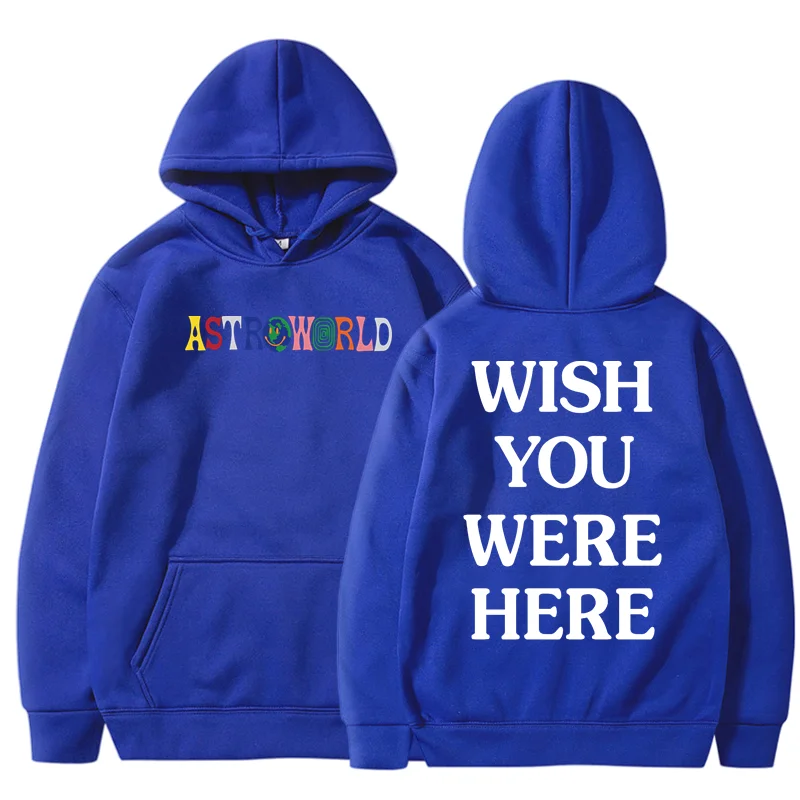 Новинка Мужской и Женский пуловер Astroworld WISH YOU Be HERE с радужными буквами модные