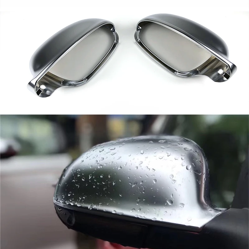 

For Volkswagen Golf 5V MK5 GTI Jetta Passat B5.5 B6 EOS Sharan Superb Flank Matt Silver Mirror Cover Replacement Cover Shell