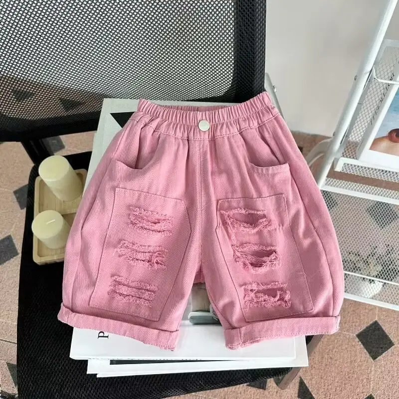 Джинсовые шорты для мальчиков штаны новая детская одежда детские летние