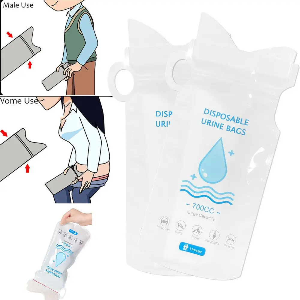 

Self-driving Travel Unisex Mobile Toilets Mini Toilet Emergency Urine Bag Vomit Bags Sealed Zipper Car Urine Bag