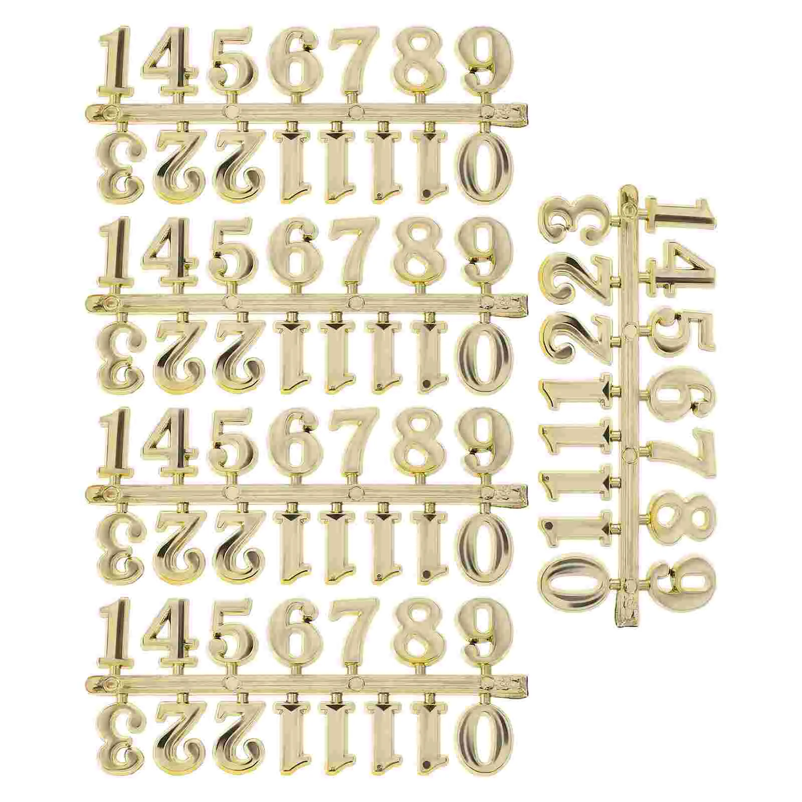 

5 Sets Clock Numerals Kit Numbers Replacement Digital Clocks Time Part Face Arabic Repairing