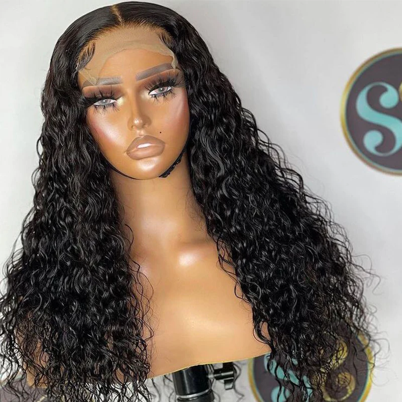 

Парик женский Синтетический на сетке, Длинный свободный жаропрочный из волокна, с детскими волосами, ежедневное выщипывание, без клея, черн...