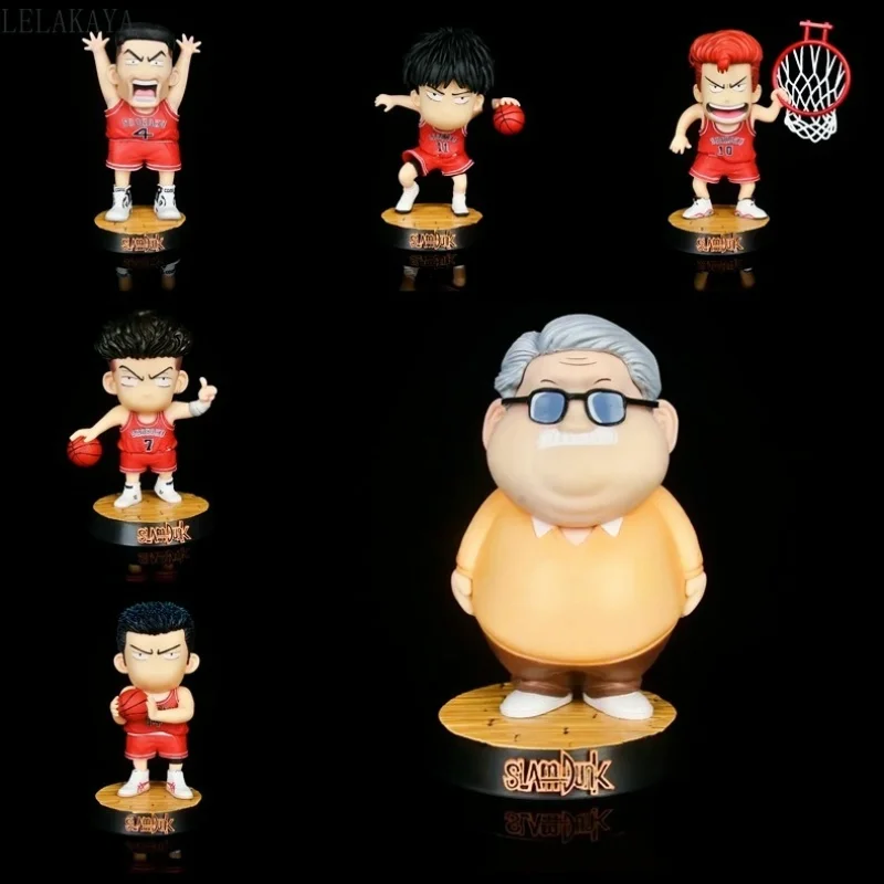 

Slam Dunk Cute Toy Kaede Rukawa Hanamichi Sakuragi Model Doll Mitsuyoshi Anzai Q Ver. Anime Figure Desk Decor Gift Toy for Child