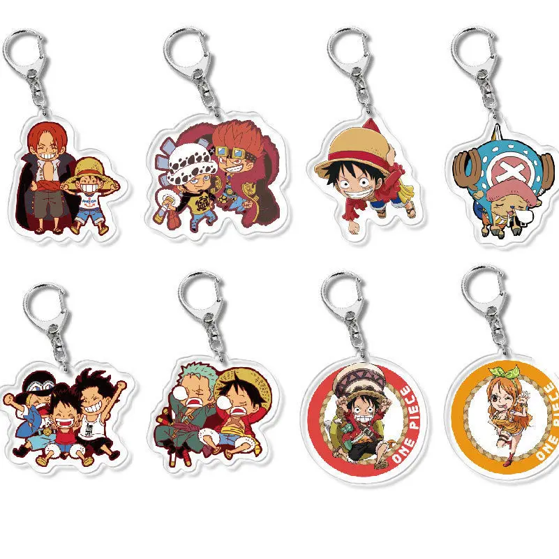 

Anime Peripheral Acrylic Keychain Pendant One Piece Luffy Zoro Creative Ornament