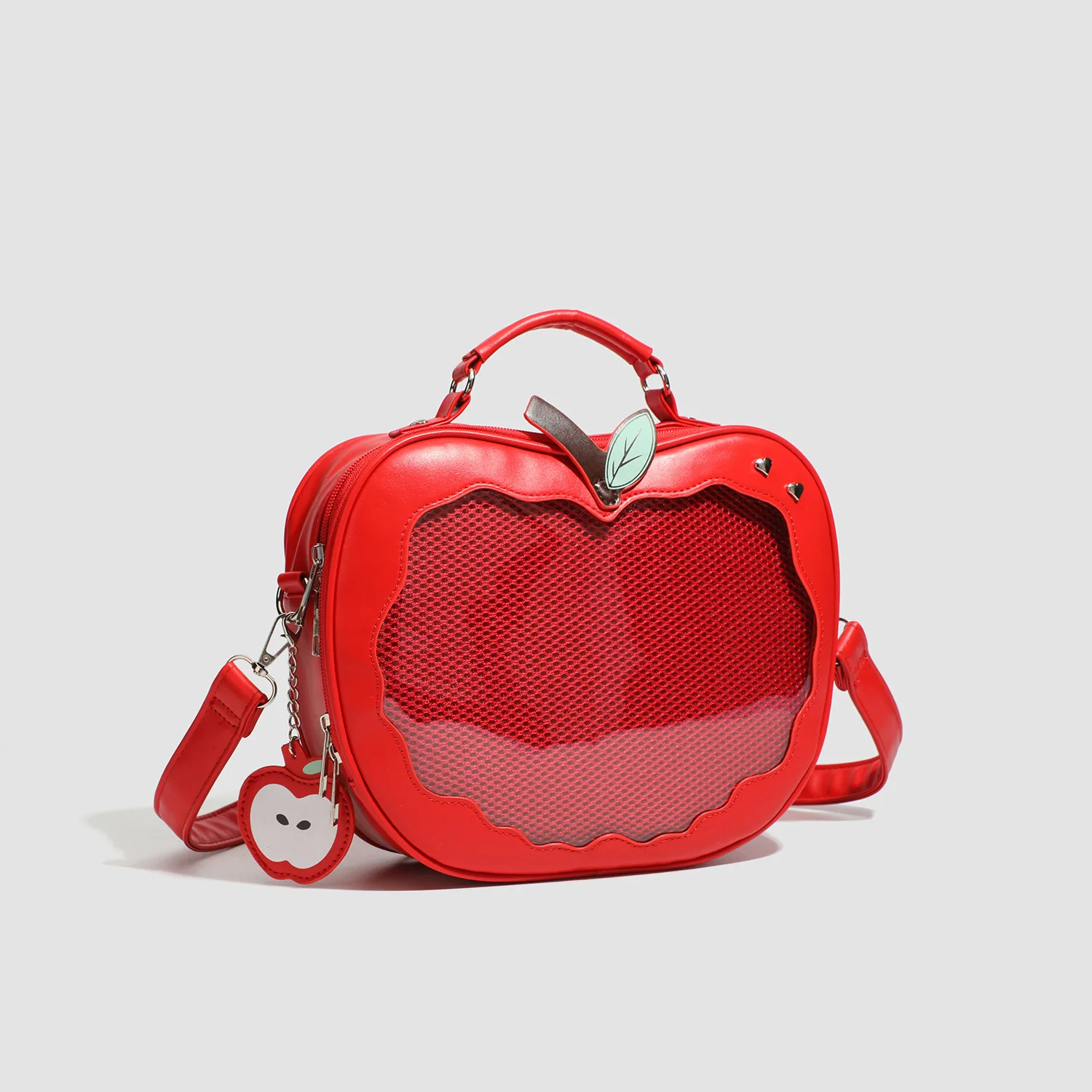 Фото Креативная женская сумка-рюкзак Apple Ita Bag Original Cute Kawaii с пятиконечной звездой, уличная мода, сумка через плечо в стиле Харадзюку для девушек №5