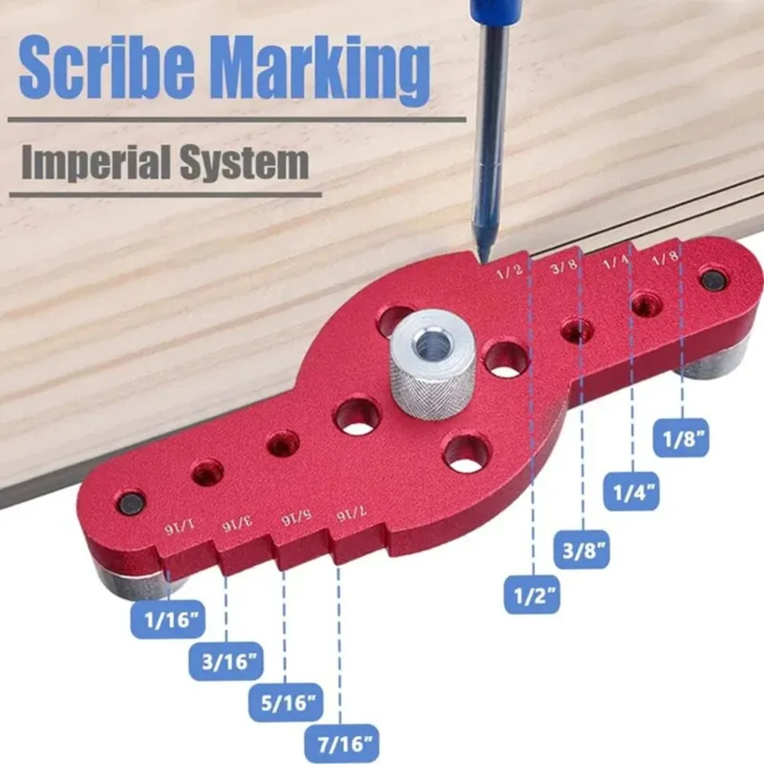 Accurate Precision Dual-Function Woodworking Dowelling Jig: Guide for Drilling and Punching with Wood Dowels Includes Scriber a