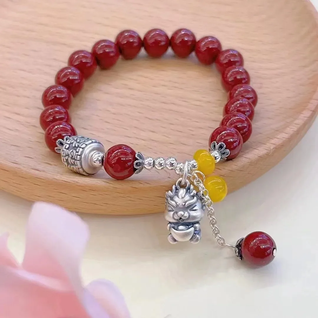 Натуральный нефритовый браслет фэн-шуй с драконом богатство удача простой