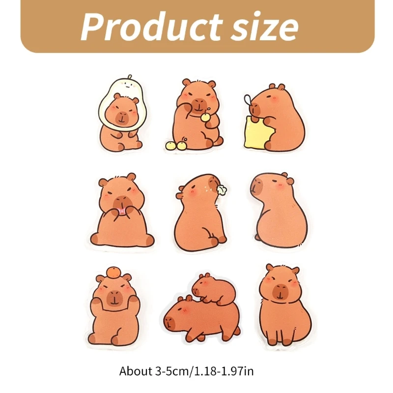 Набор из 9 акриловых брошек капибара многоцелевой значок с изображением