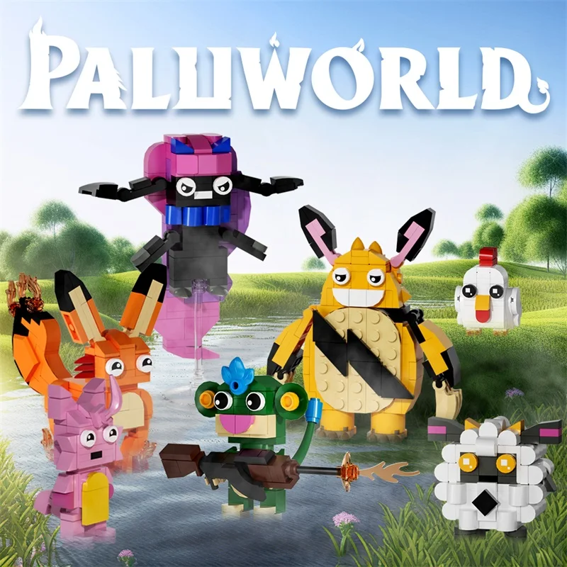 MOC Palworld игровая фигурка куклы строительный блок модель милые гризболт Foxparks Lamball