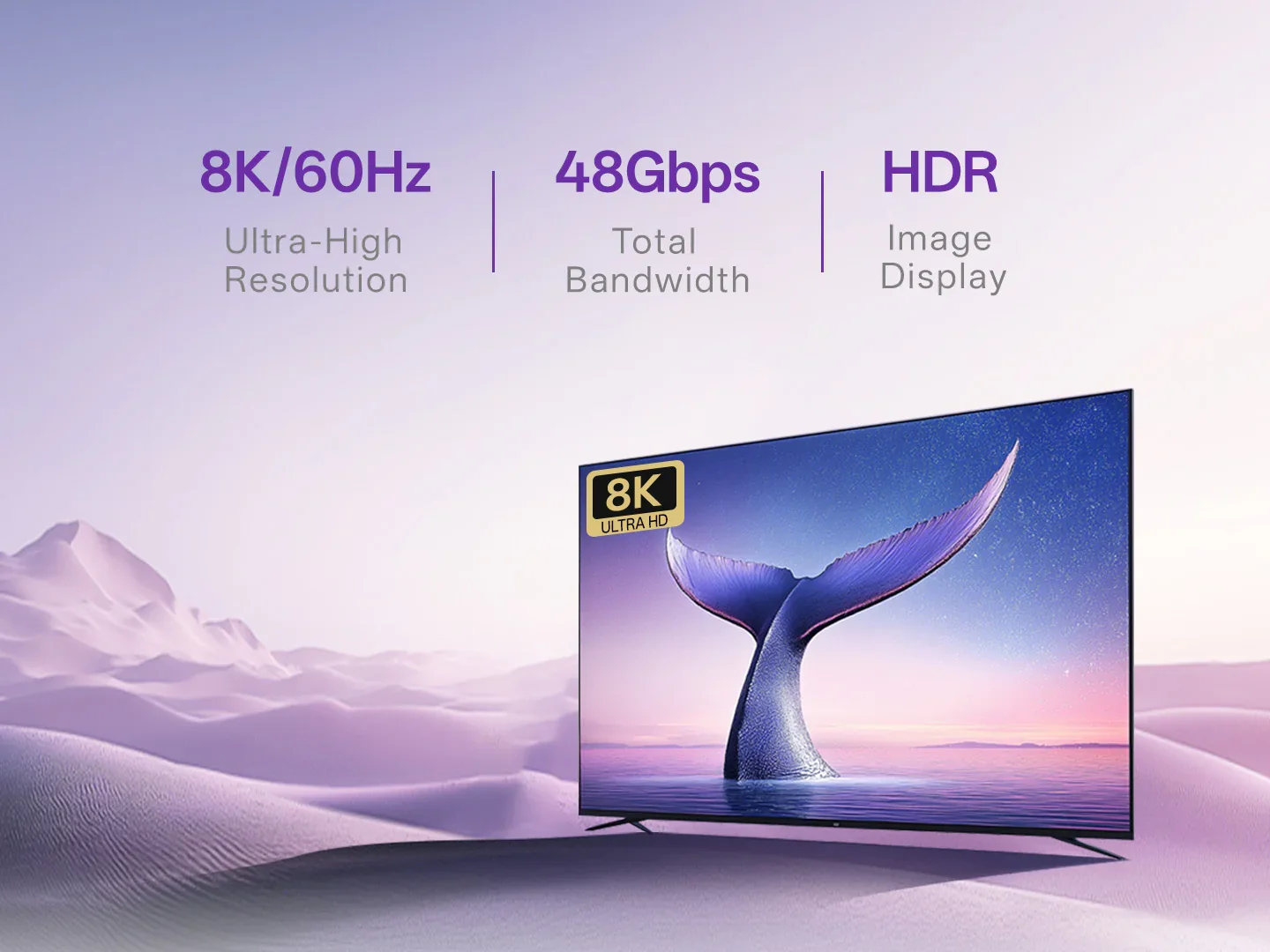 Фото Кабель HDMI Viltrox 8K 2.1, 48 Гбит/с, 60 Гц, стандартный HDMI A-A для камеры, монитора, HD-телевизора, ноутбука, настольного компьютера, проектора, PS4, PS5 №2