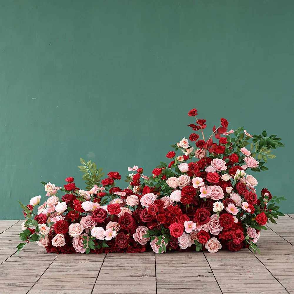 Темно-красный розовый ручной работы Fleur Artificielle Свадебные украшения для свадьбы