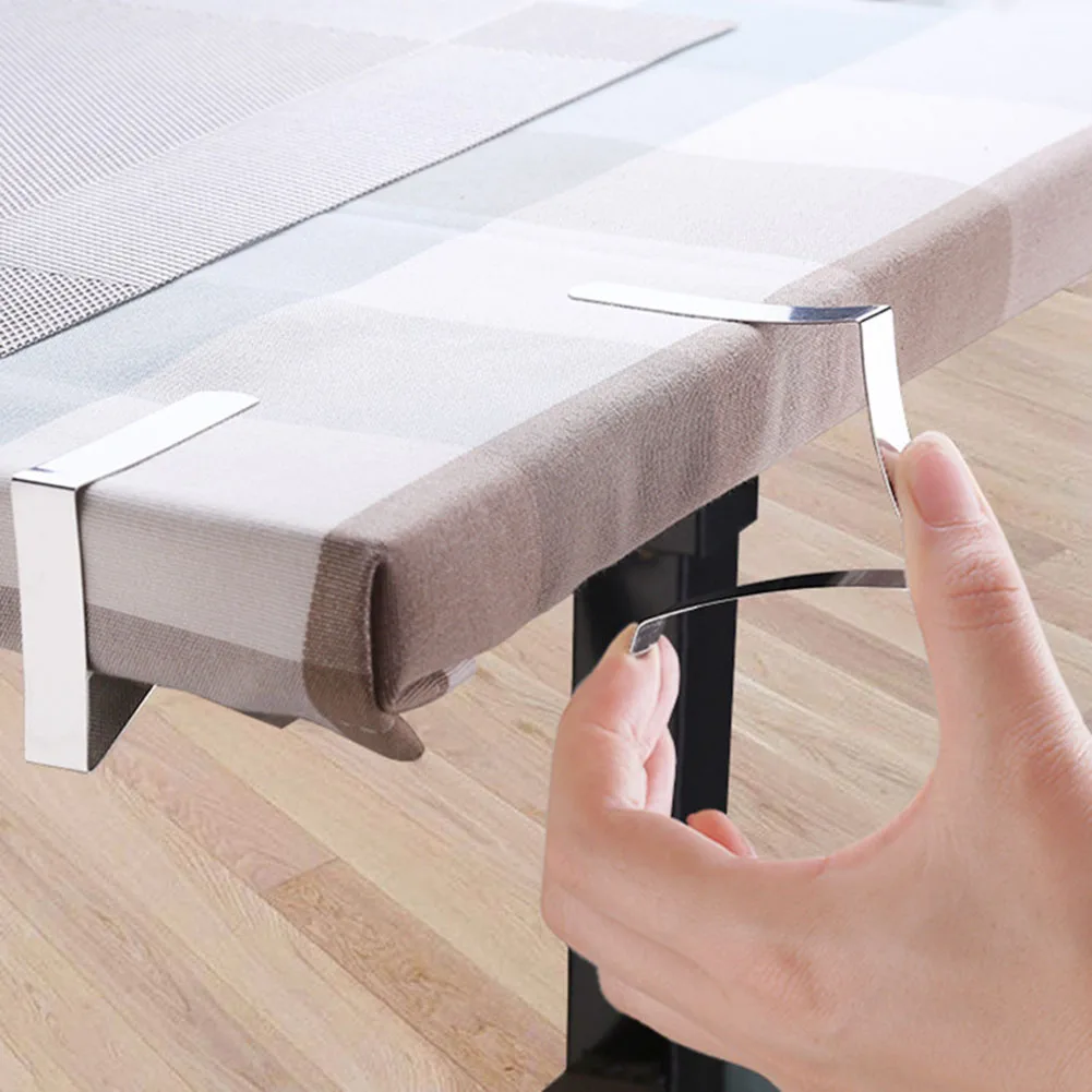 

8pcs Stainless Steel Table Cloths Clip Tablecloth Stable Clamps Wedding Promenade Table Cover Holder Cloth Clamp For Party Decor