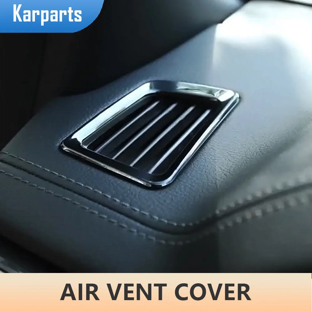 

2Ps/set Stainless Steel Car Front Air Outlet Vent Trim Sticker Cover for Ford Everest 2015 2016 2017 2018 2019 2020 Accessories