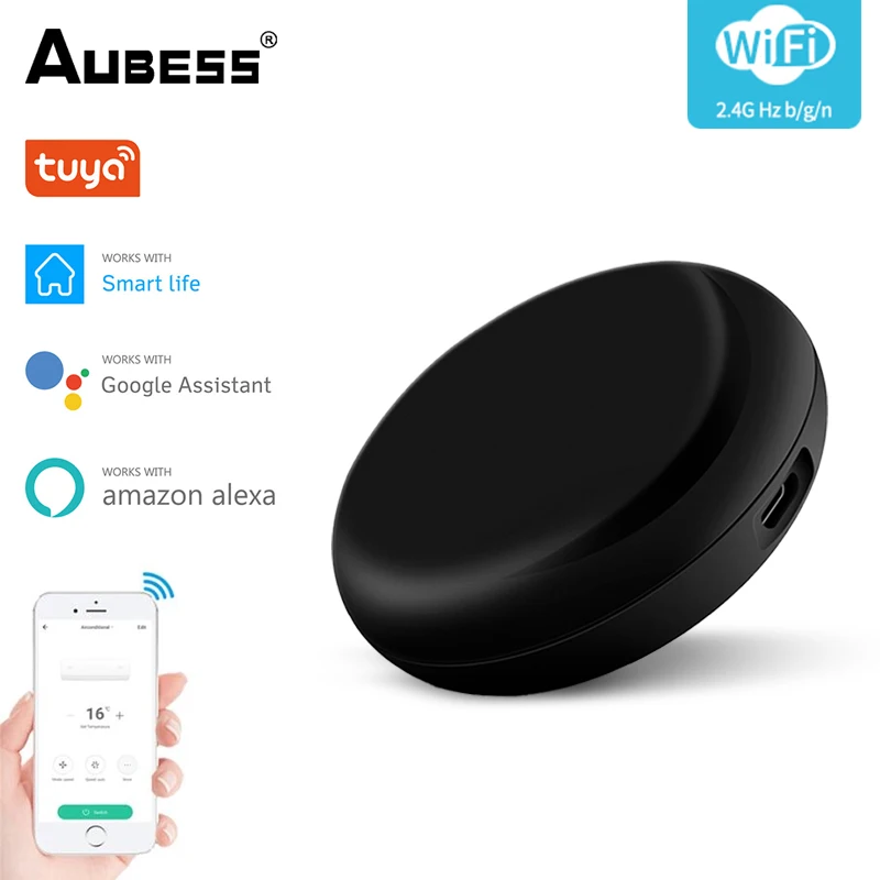 

AUBESS Tuya SmartLife WiFi IR Remote Control (2.4Ghz) Infrared Universal Remote Controller For Air Conditioner TV Remote Control