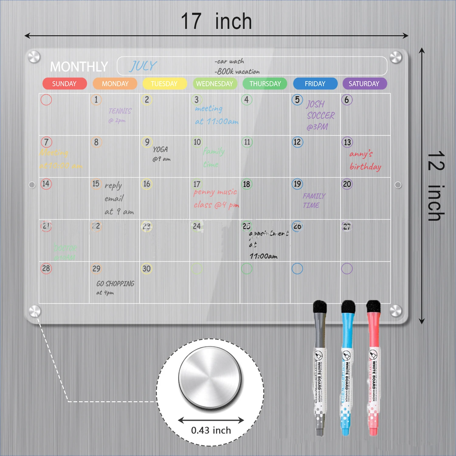 

Магнитная прозрачная доска для холодильника