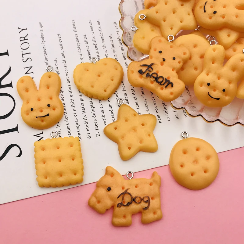 

10pcs Hot Selling Resin Cute Cookie Charm for Keychain, Earring, Scrapbooking, DIY Making, Necklace