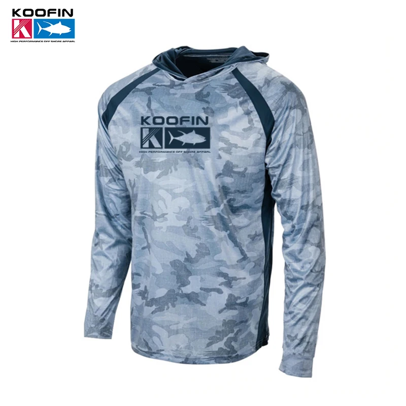 

KOOFIN 2023 NEW Fishing Clothing Hooded Printing Fishing Clothes Sunscreen Breathable Anti Mosquito Quick Dry Fishing Shirt