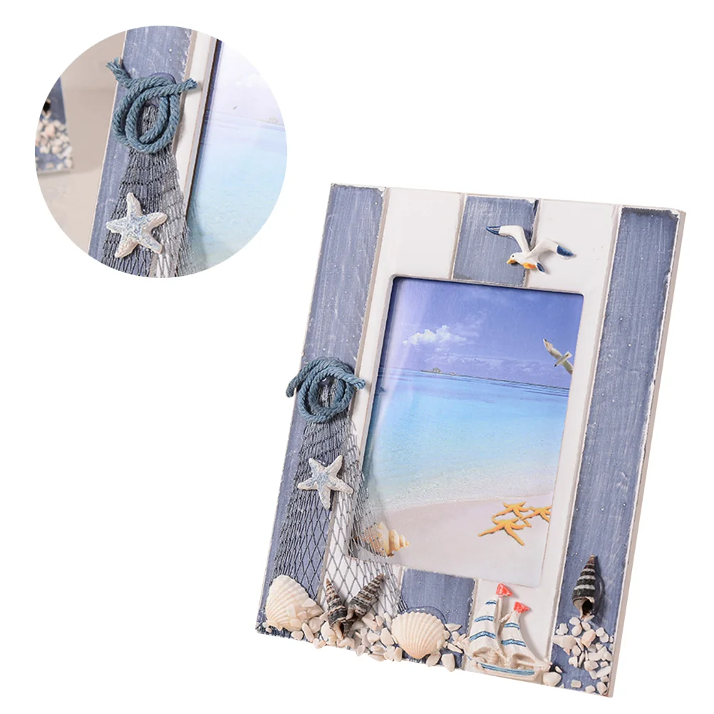 

1PC Mediterranean Creative Simple Chic Photo Frame Picture Frame Photo Holder for Indoor Home