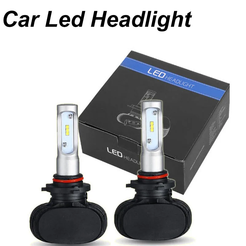 

2pcs Auto Car Headlight 50W 8000LM 6000K 9005 HB3 9006 HB4 Automobile headlight Bulb All In One CSP Lamp S1 H4 led H7 H11 Led H1