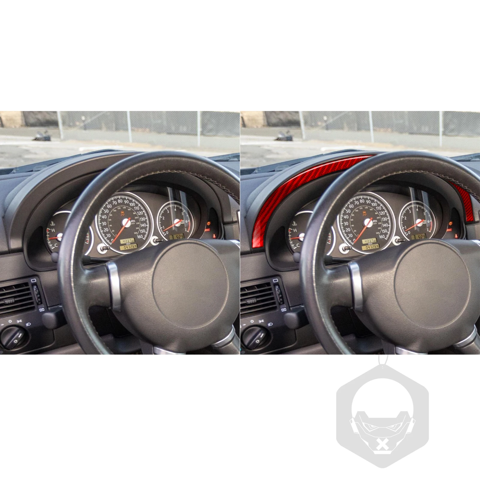 Фото Накладка на панель спидометра из карбона для Chrysler Crossfire 2003-2008, настраиваемая наклейка, аксессуары для интерьера автомобиля №1