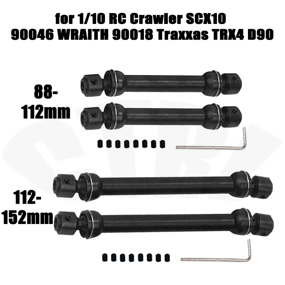 Металлический HD Универсальный приводной вал CVD для 1/10 SCX10 90046 WRAITH 90018 Traxxas TRX4 D90 RC Гусеничный обновленный детали