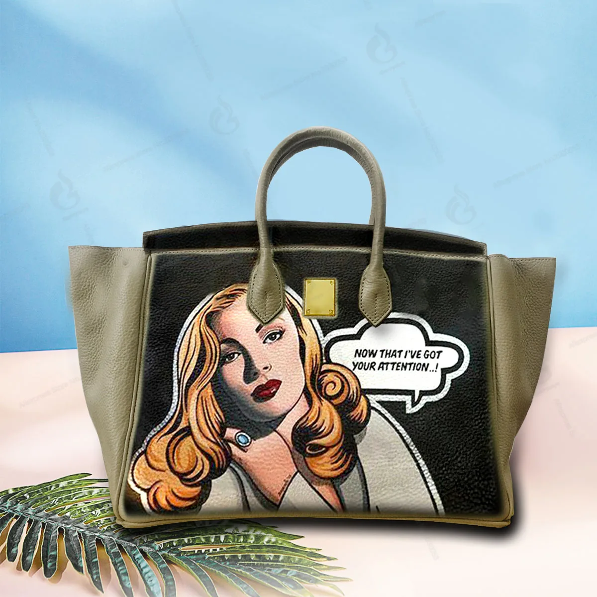 Gamystye Hand Draw Customize Art POP Sex Girls Bags For women Handbags Togo Leather Cowhide Designer Shoulder Bag For Wife Gifts