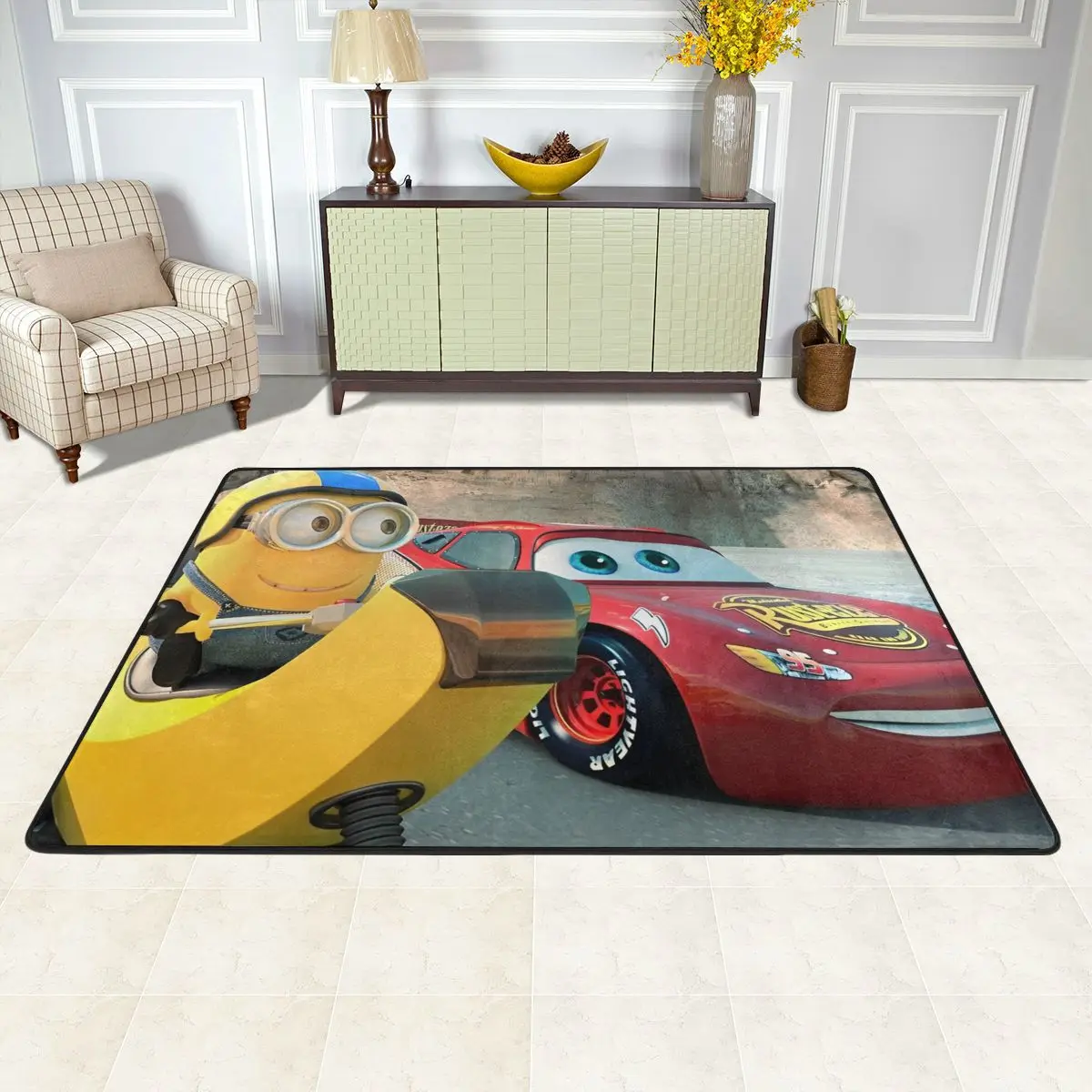 Pixar Lightning McQueen Cars мультяшный ковер для гостиной входная дверь современное